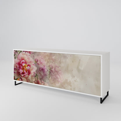 PEONY WHISPER Madia a 3 Ante in Finitura Bianca