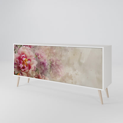 PEONY WHISPER Madia a 3 Ante in Finitura Bianca