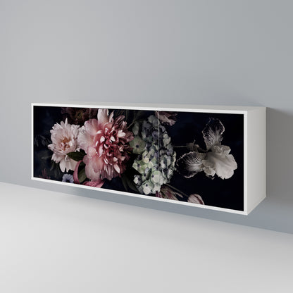 PURE BLOSSOM Madia a 3 Ante in Finitura Bianca