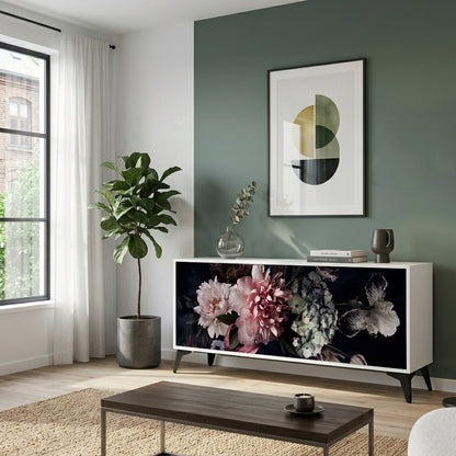 PURE BLOSSOM Madia a 3 Ante in Finitura Bianca