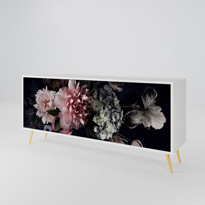PURE BLOSSOM Madia a 3 Ante in Finitura Bianca