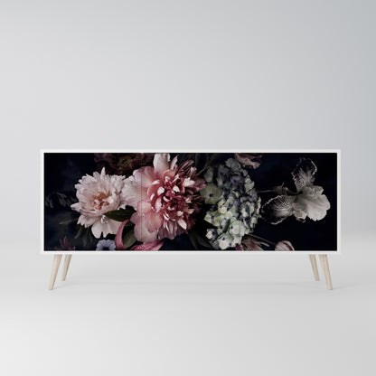 PURE BLOSSOM Madia a 3 Ante in Finitura Bianca