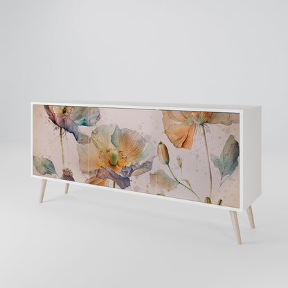 SOFTEN POPPY Madia a 3 Ante in Finitura Bianca