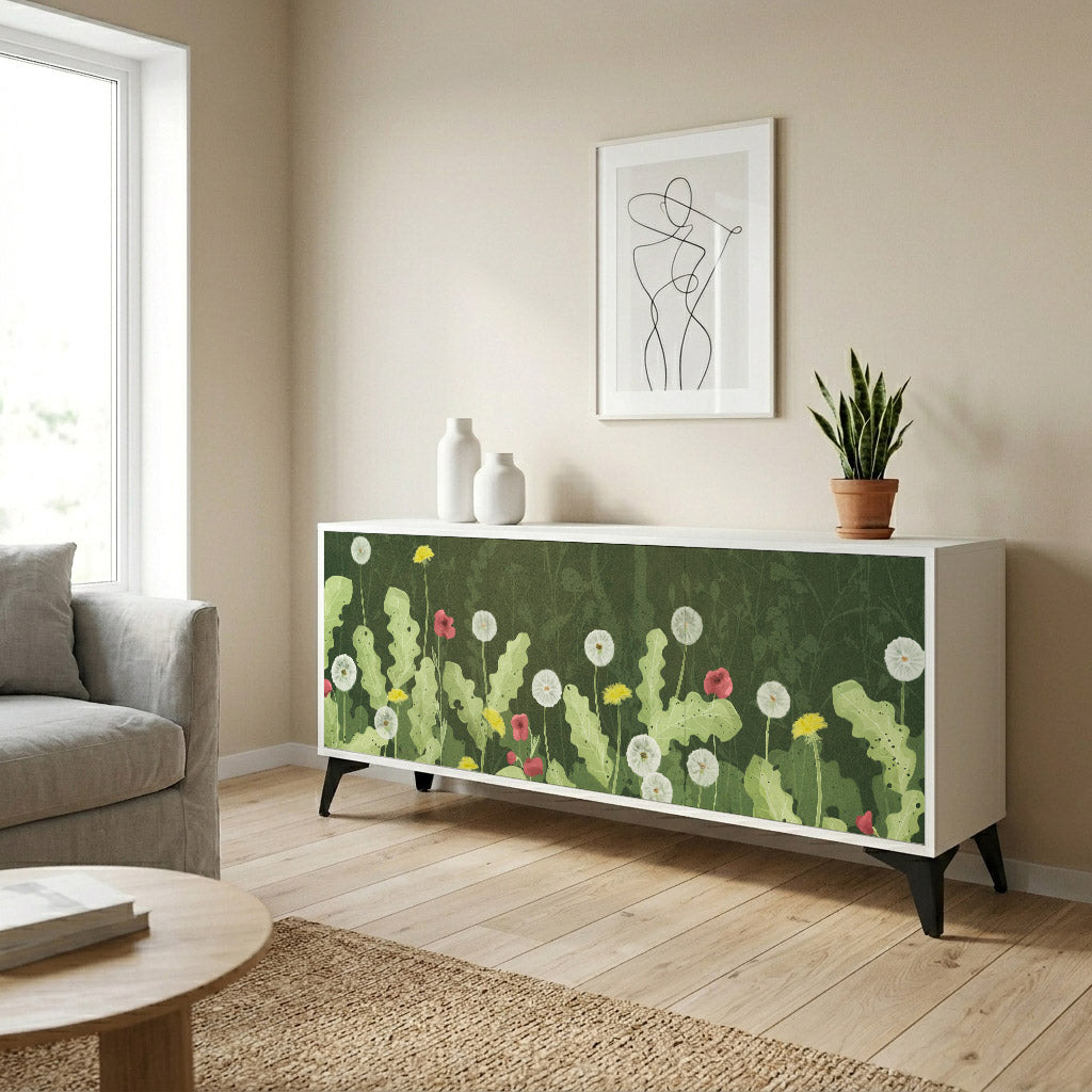 DANDELION AMUSE Madia a 3 Ante in Finitura Bianca