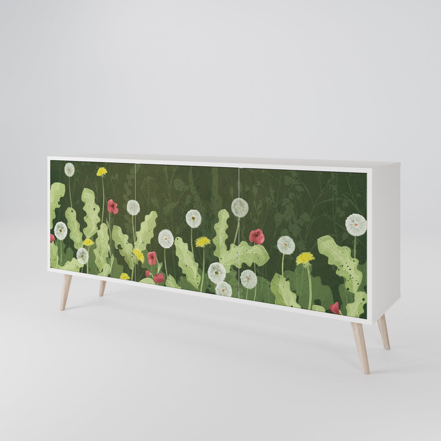 DANDELION AMUSE Madia a 3 Ante in Finitura Bianca