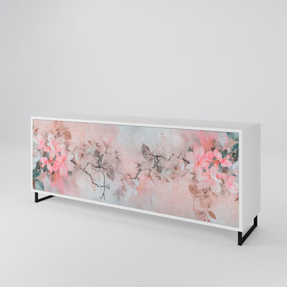 CHERRY BLOSSOM Madia a 3 Ante in Finitura Bianca