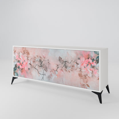 CHERRY BLOSSOM Madia a 3 Ante in Finitura Bianca