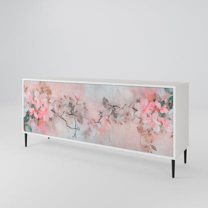 CHERRY BLOSSOM Madia a 3 Ante in Finitura Bianca