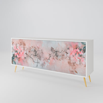 CHERRY BLOSSOM Madia a 3 Ante in Finitura Bianca