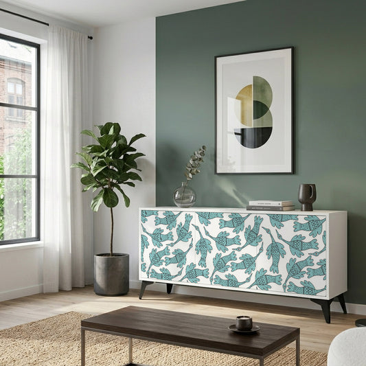 WATERSPOUT SONGIBIRD Madia a 3 Ante in Finitura Bianca