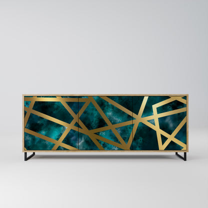 THE LABYRINTH OF GOLD 3-Door Sideboard in Oak Effect