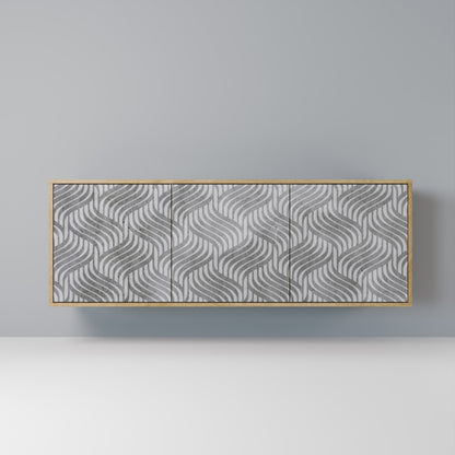CONCRETE MOVEMENT 3-Door Sideboard in Oak Effect