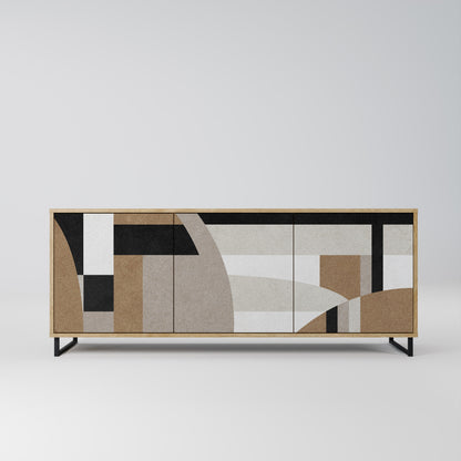Credenza DELICATE MEMENTO a 3 ante in effetto rovere