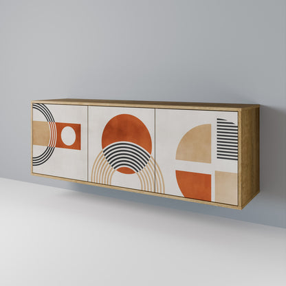 SPACE AROUND Credenza a 3 ante in effetto rovere