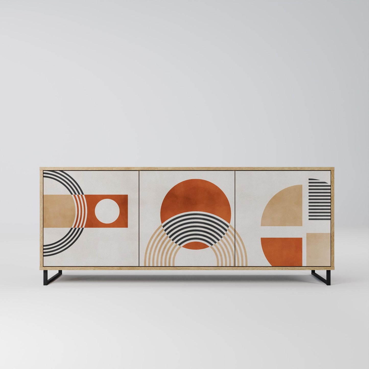 SPACE AROUND Credenza a 3 ante in effetto rovere