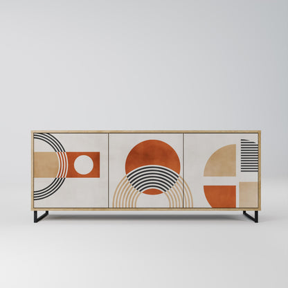 SPACE AROUND Credenza a 3 ante in effetto rovere