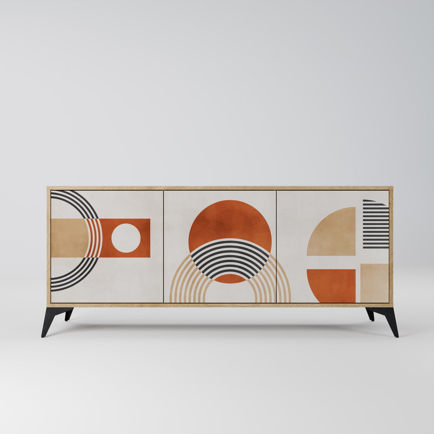 SPACE AROUND Credenza a 3 ante in effetto rovere