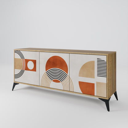 SPACE AROUND Credenza a 3 ante in effetto rovere