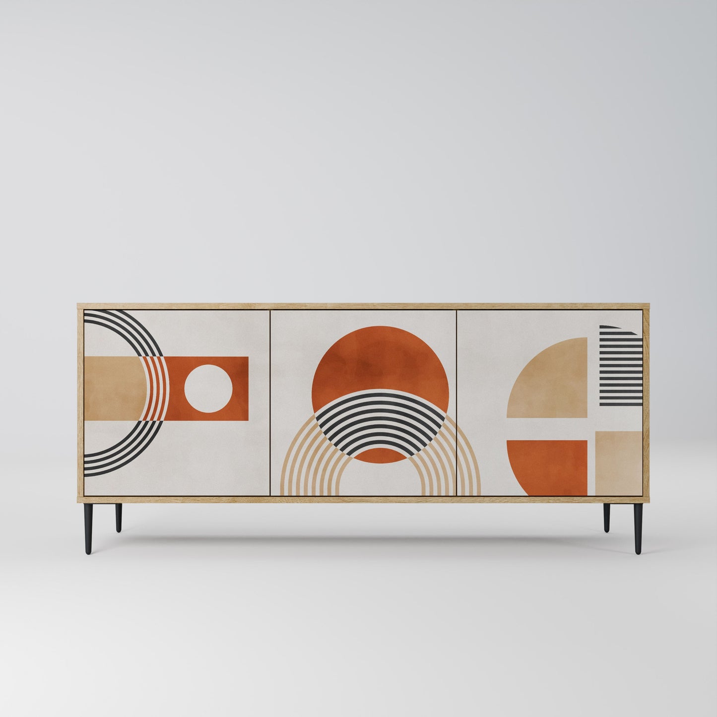 SPACE AROUND Credenza a 3 ante in effetto rovere