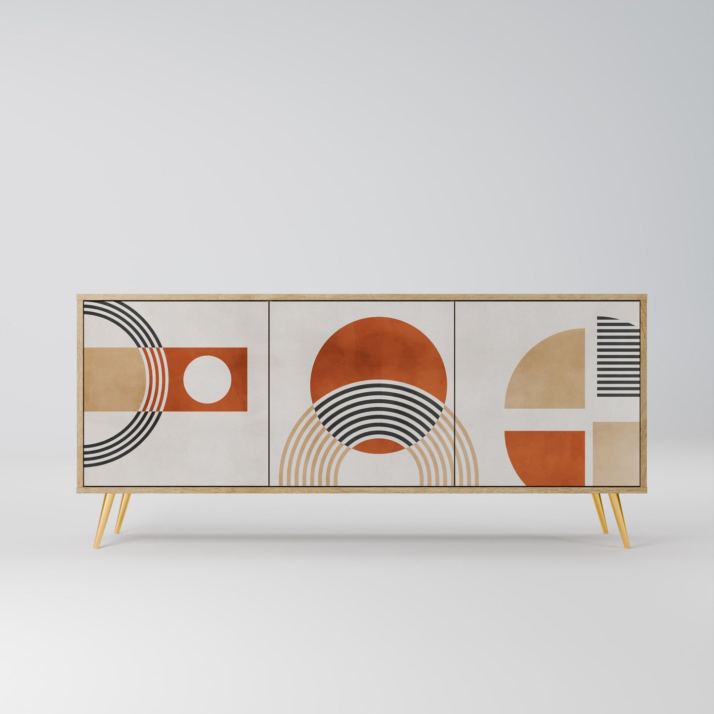 SPACE AROUND Credenza a 3 ante in effetto rovere