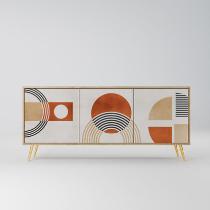SPACE AROUND Credenza a 3 ante in effetto rovere