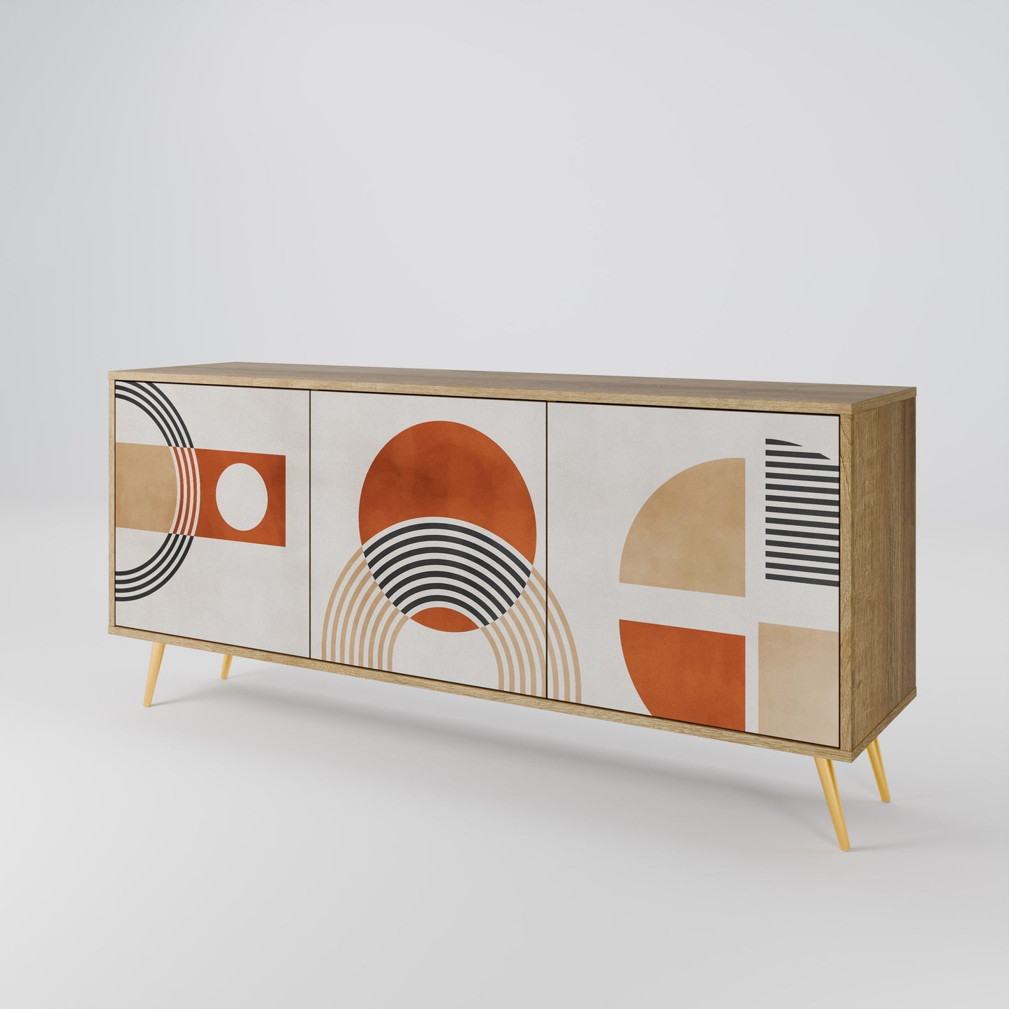 SPACE AROUND Credenza a 3 ante in effetto rovere