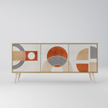SPACE AROUND Credenza a 3 ante in effetto rovere