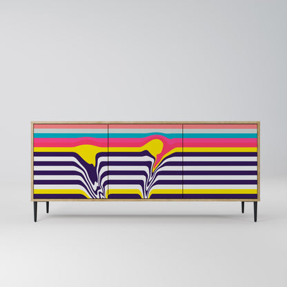 TONE COLLAPSE 3-Door Sideboard in Oak Effect