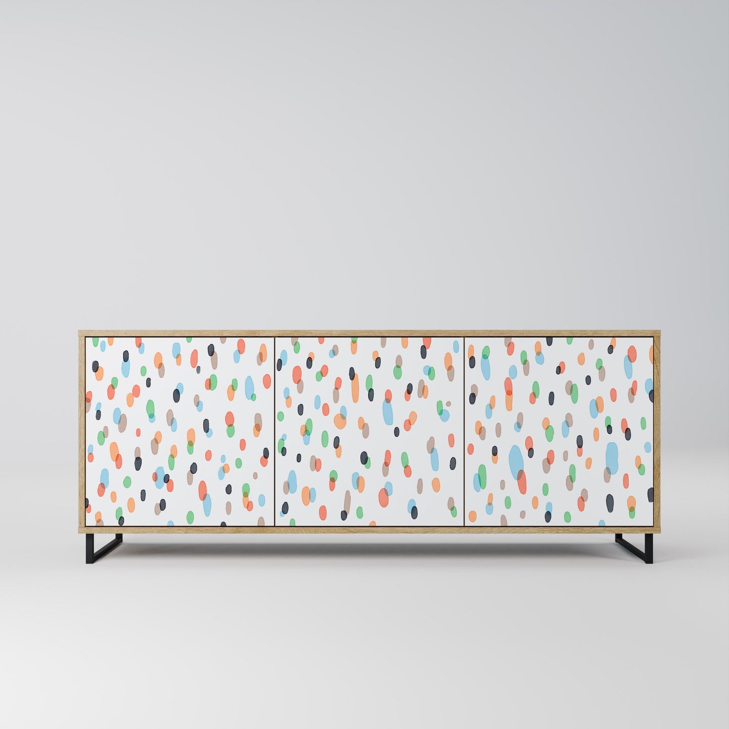 ENERGETIC SPOTS 3-Door Sideboard in Oak Effect