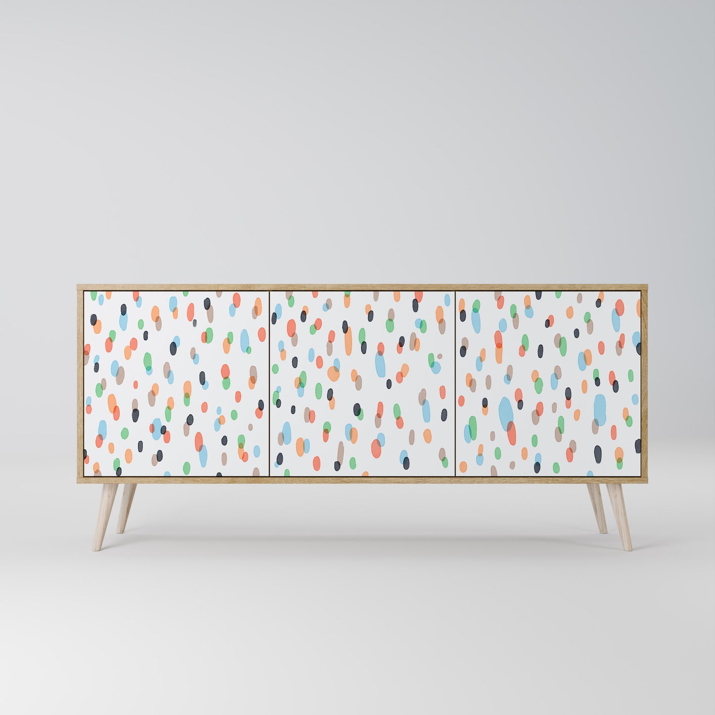 ENERGETIC SPOTS 3-Door Sideboard in Oak Effect