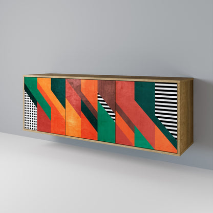 Credenza MAKESHIFT ARTISTRY a 3 ante in effetto rovere