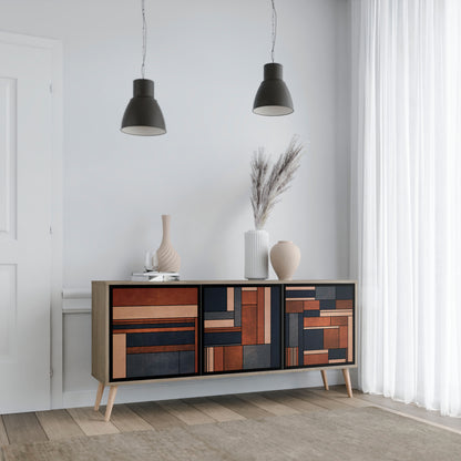Credenza INTREPID FORMATION a 3 ante in effetto rovere