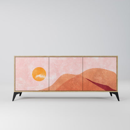 Credenza LUMINOUS SUNLIGHT a 3 ante in effetto rovere