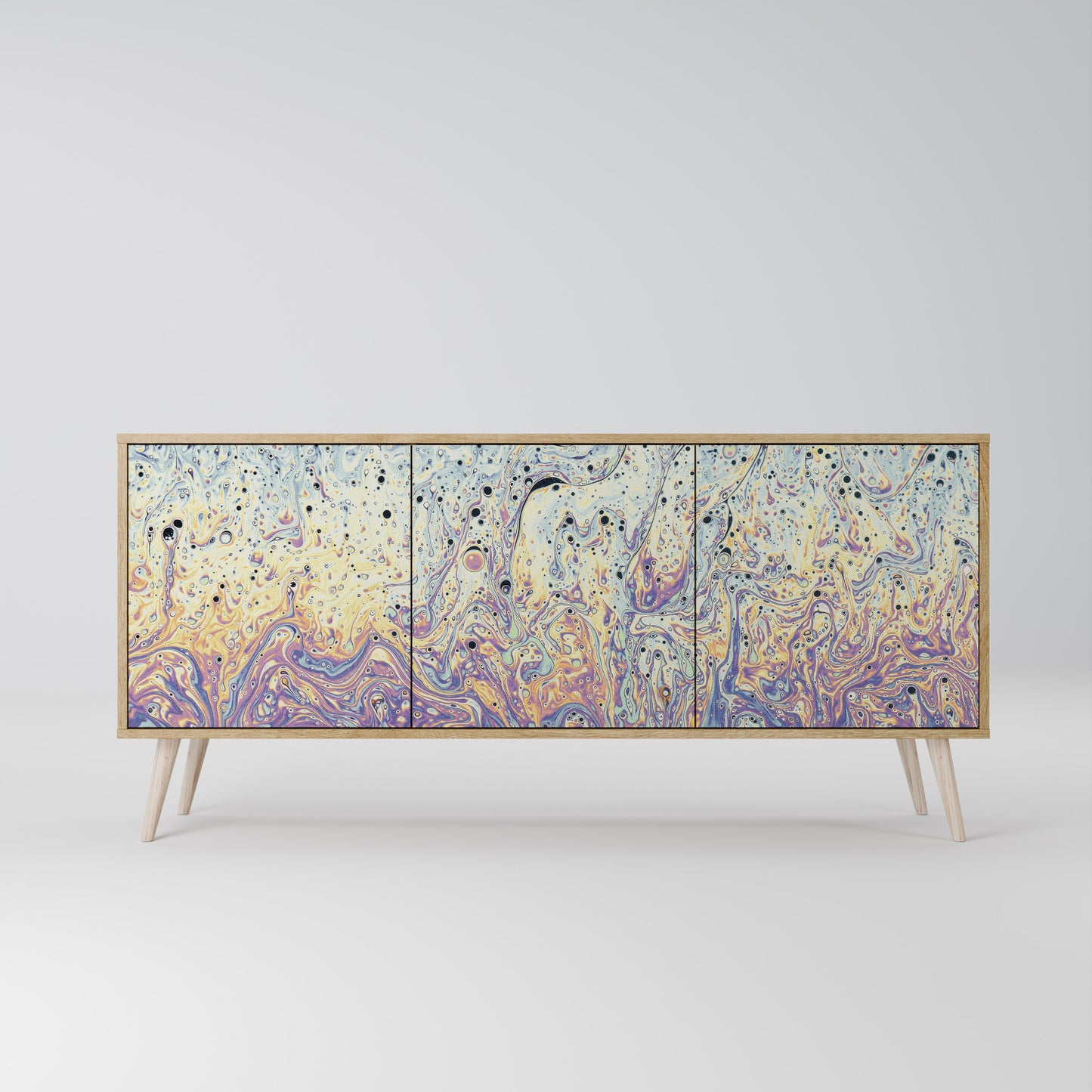 MOSAIC OF COLORS 3-Door Sideboard in Oak Effect