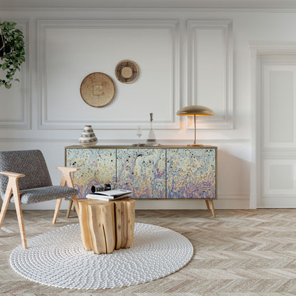 MOSAIC OF COLORS 3-Door Sideboard in Oak Effect