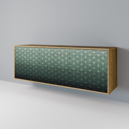 ORNAMENTAL GLIMMER 3-Door Sideboard in Oak Effect