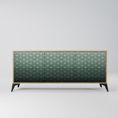 ORNAMENTAL GLIMMER 3-Door Sideboard in Oak Effect