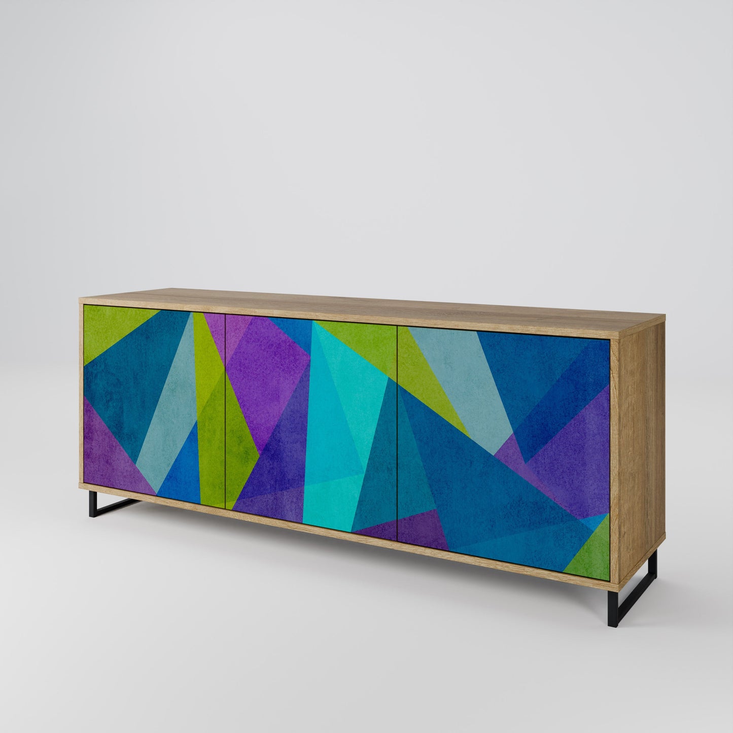 Credenza COLD SHOWCASE a 3 ante in effetto rovere