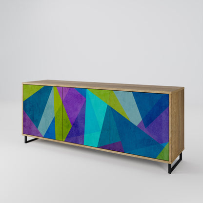 Credenza COLD SHOWCASE a 3 ante in effetto rovere