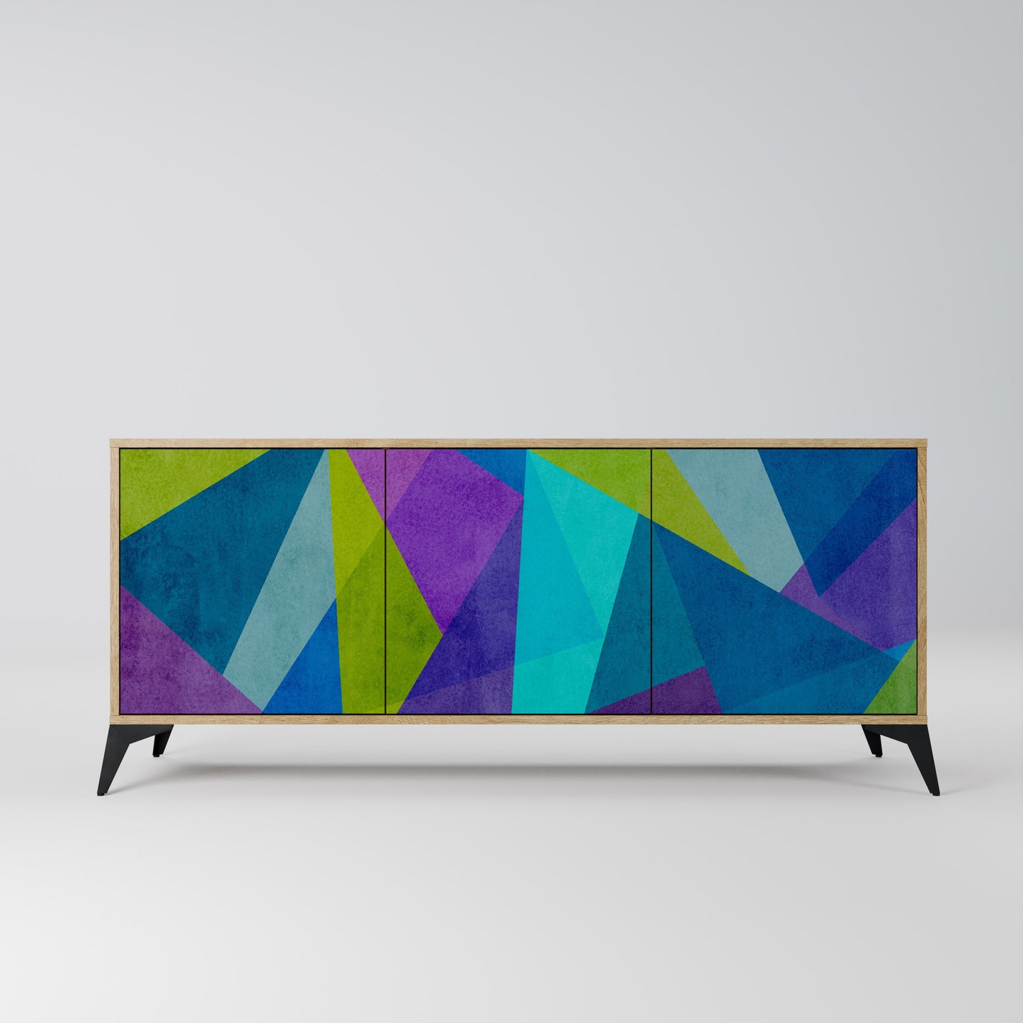 Credenza COLD SHOWCASE a 3 ante in effetto rovere