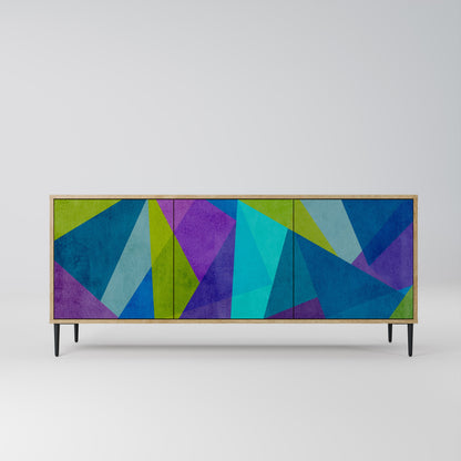 Credenza COLD SHOWCASE a 3 ante in effetto rovere