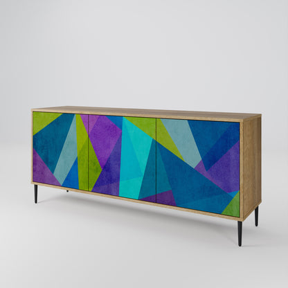 Credenza COLD SHOWCASE a 3 ante in effetto rovere