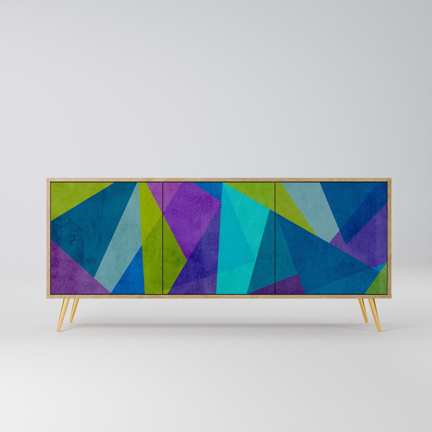 Credenza COLD SHOWCASE a 3 ante in effetto rovere