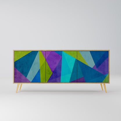 Credenza COLD SHOWCASE a 3 ante in effetto rovere