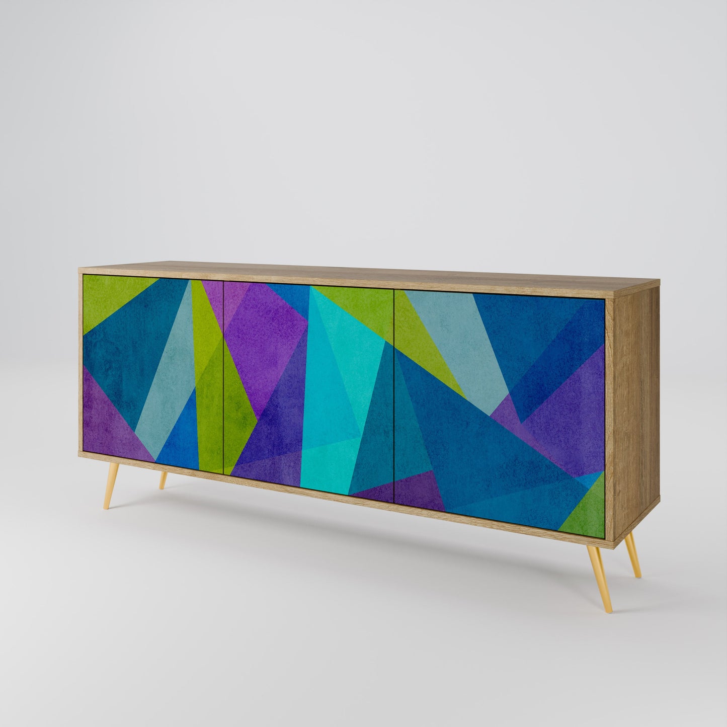 Credenza COLD SHOWCASE a 3 ante in effetto rovere