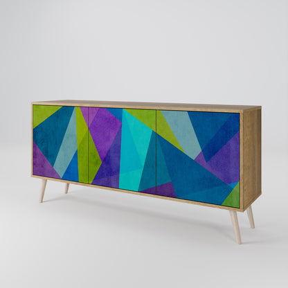 Credenza COLD SHOWCASE a 3 ante in effetto rovere