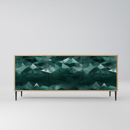 POLYGONAL FLOATING 3-Door Sideboard in Oak Effect