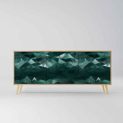 POLYGONAL FLOATING 3-Door Sideboard in Oak Effect