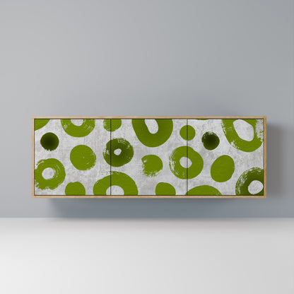 GREEN RHAPSODY 3-Door Sideboard in Oak Effect