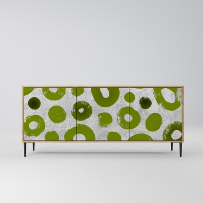 GREEN RHAPSODY 3-Door Sideboard in Oak Effect